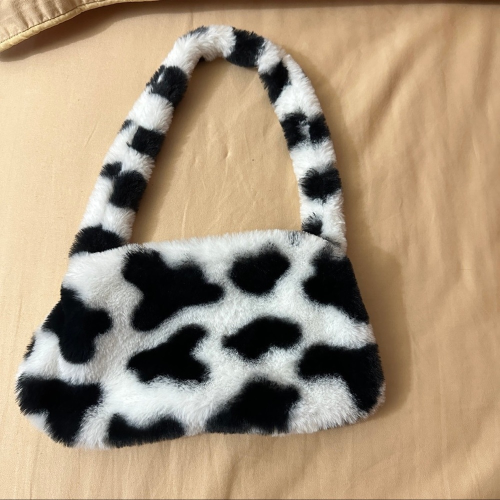 Y2K cow print bag